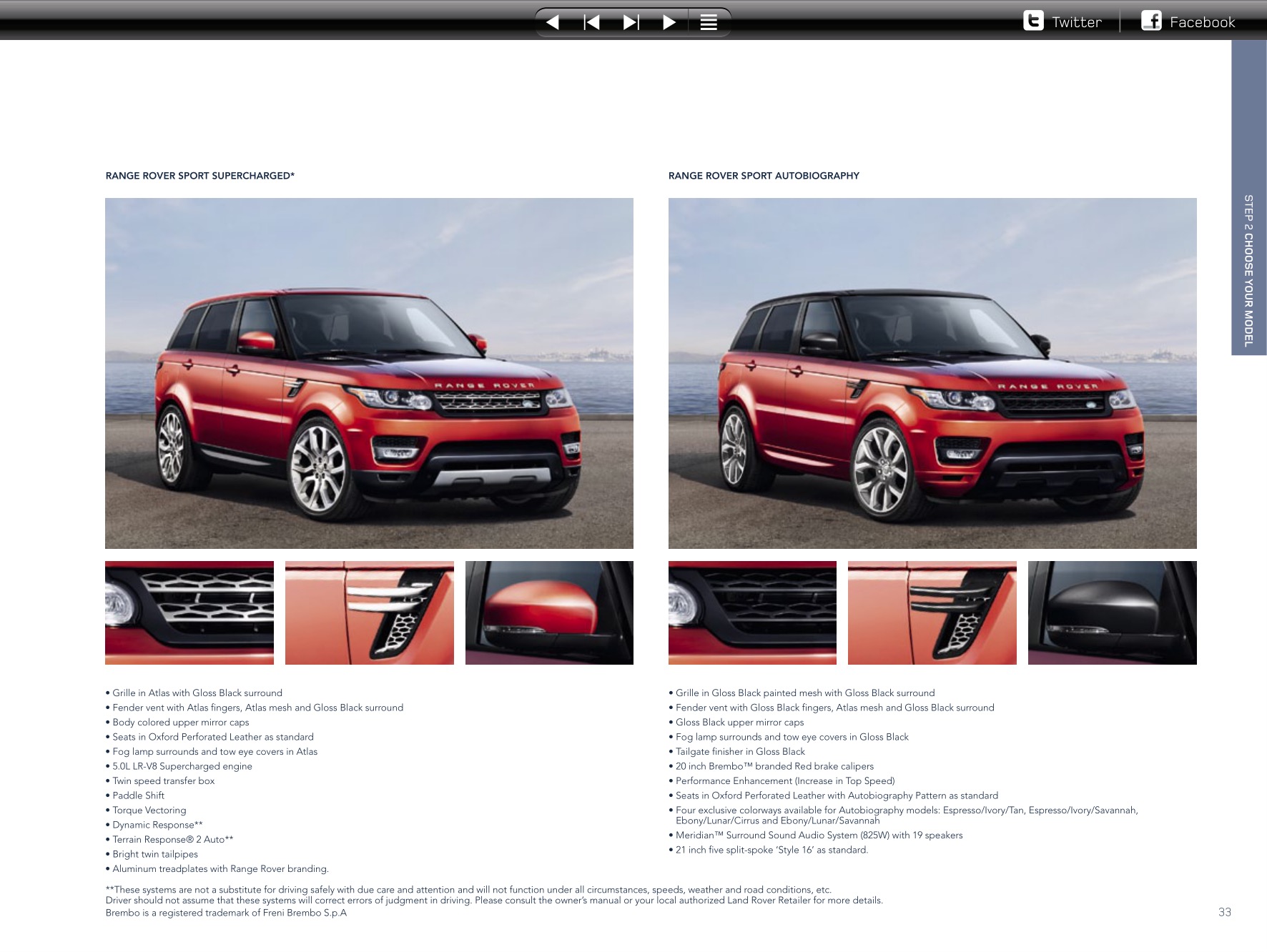 2014 Range Rover Sport Brochure Page 20